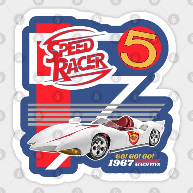 MACH 5 Sticker by darklordpug